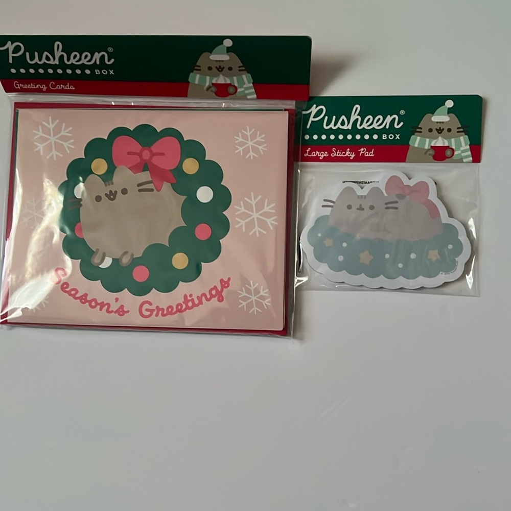 Brand New Pusheen Christmas Cards & Sticky Notes Bundle